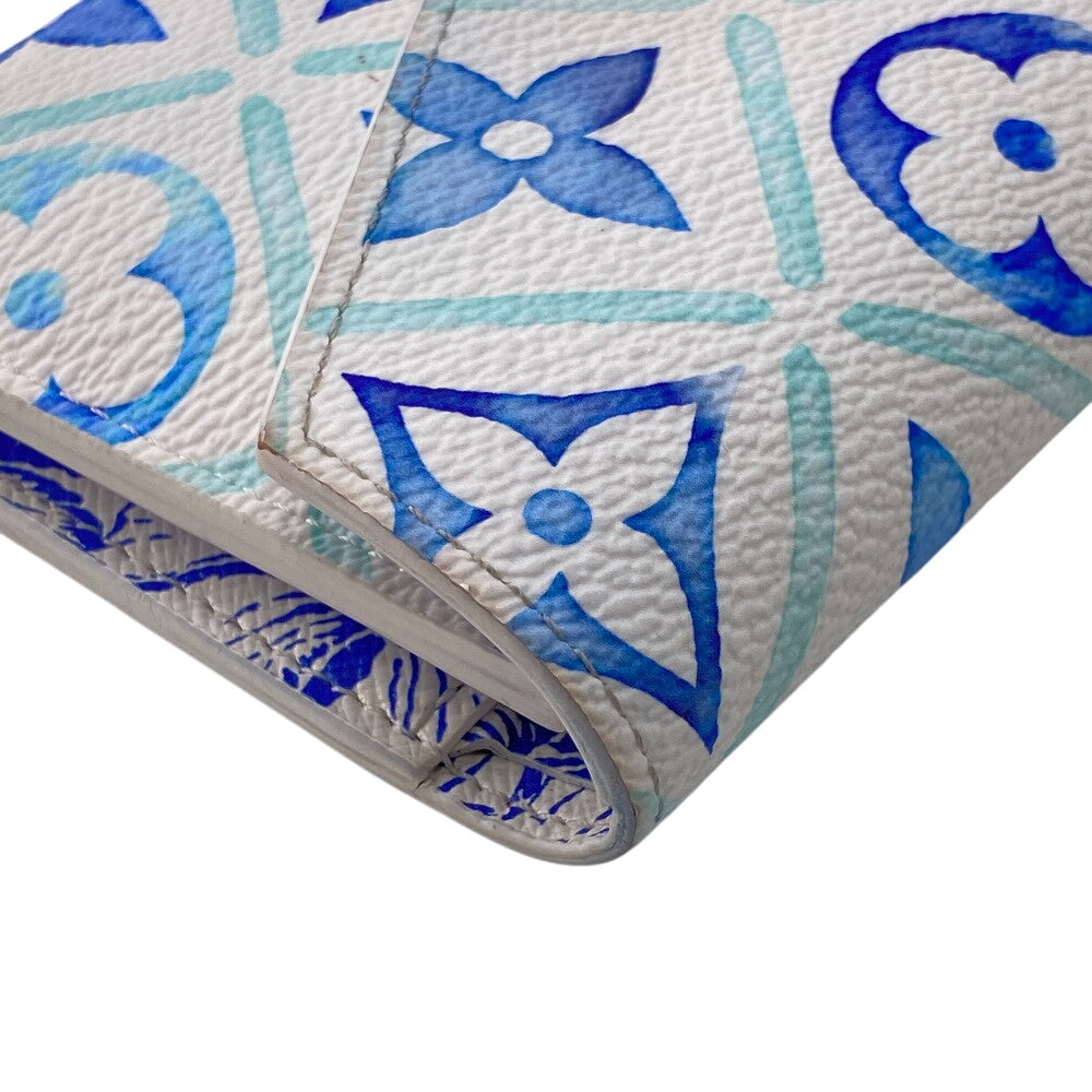LOUIS VUITTON Bifold Wallet M83623 Monogram blue Monogram Portefeuille Victorine Women Used