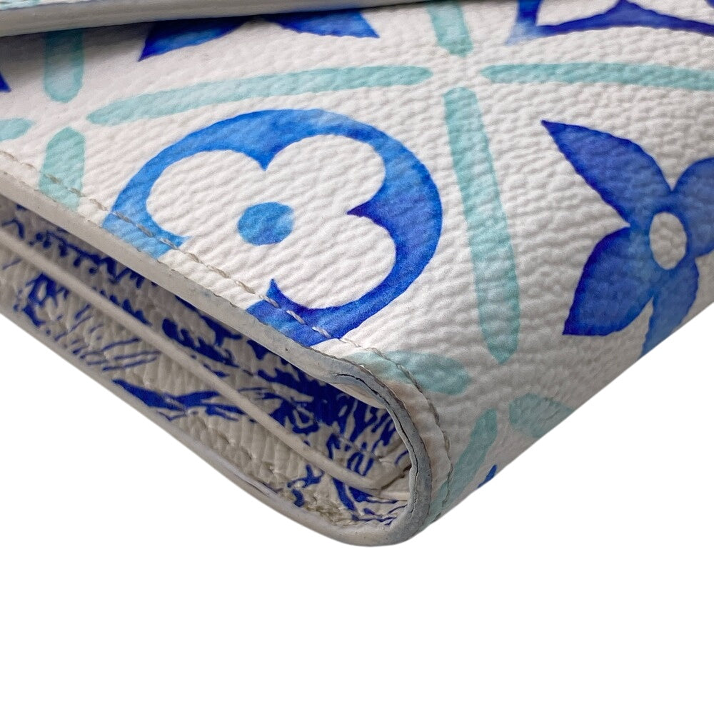 LOUIS VUITTON Bifold Wallet M83623 Monogram blue Monogram Portefeuille Victorine Women Used