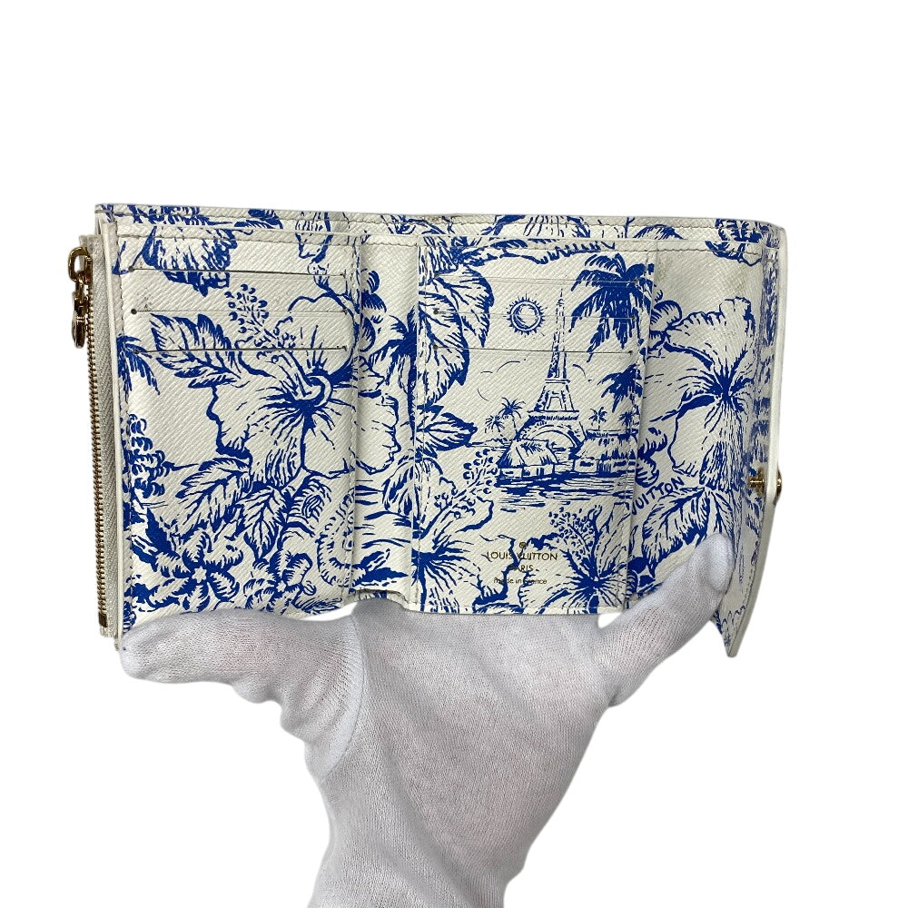 LOUIS VUITTON Bifold Wallet M83623 Monogram blue Monogram Portefeuille Victorine Women Used