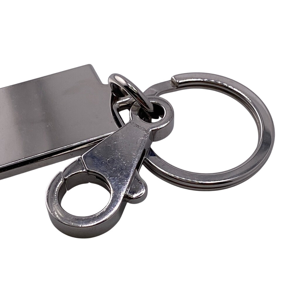HERMES key ring Stainless Steel black Illusion mens Used