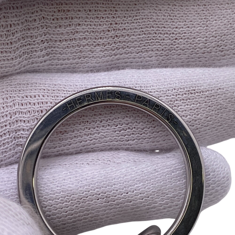 HERMES key ring Stainless Steel black Illusion mens Used