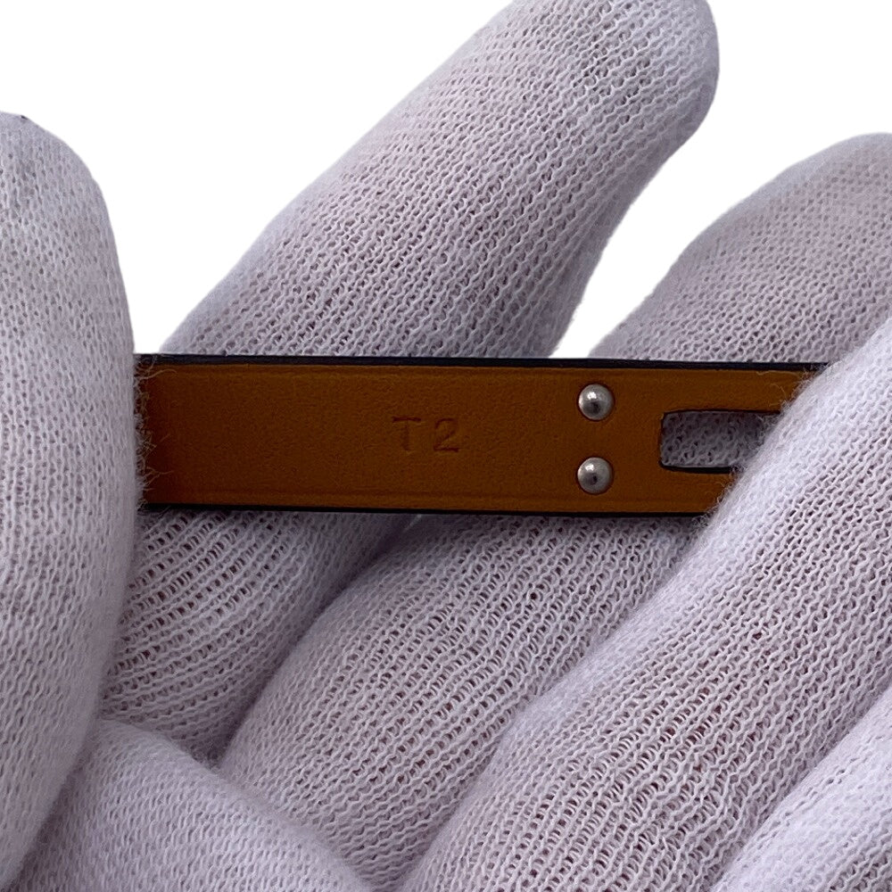 HERMES bracelet Gold Plated, Leather black U:2022 Kelly DeBultour unisex(Unisex) T3 Used