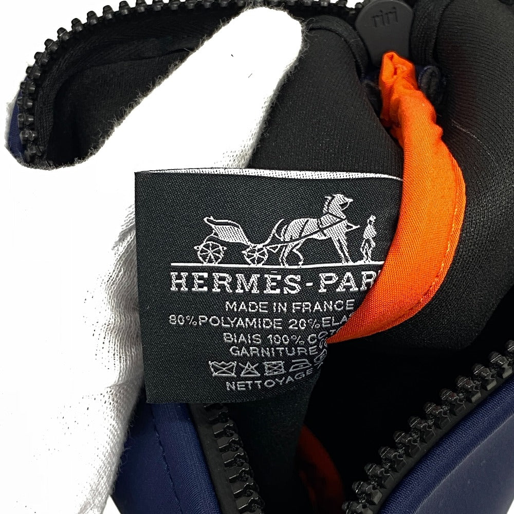HERMES Pouch Nylon, Polyurethane Navy Truth Neovan PM flat unisex(Unisex) Used
