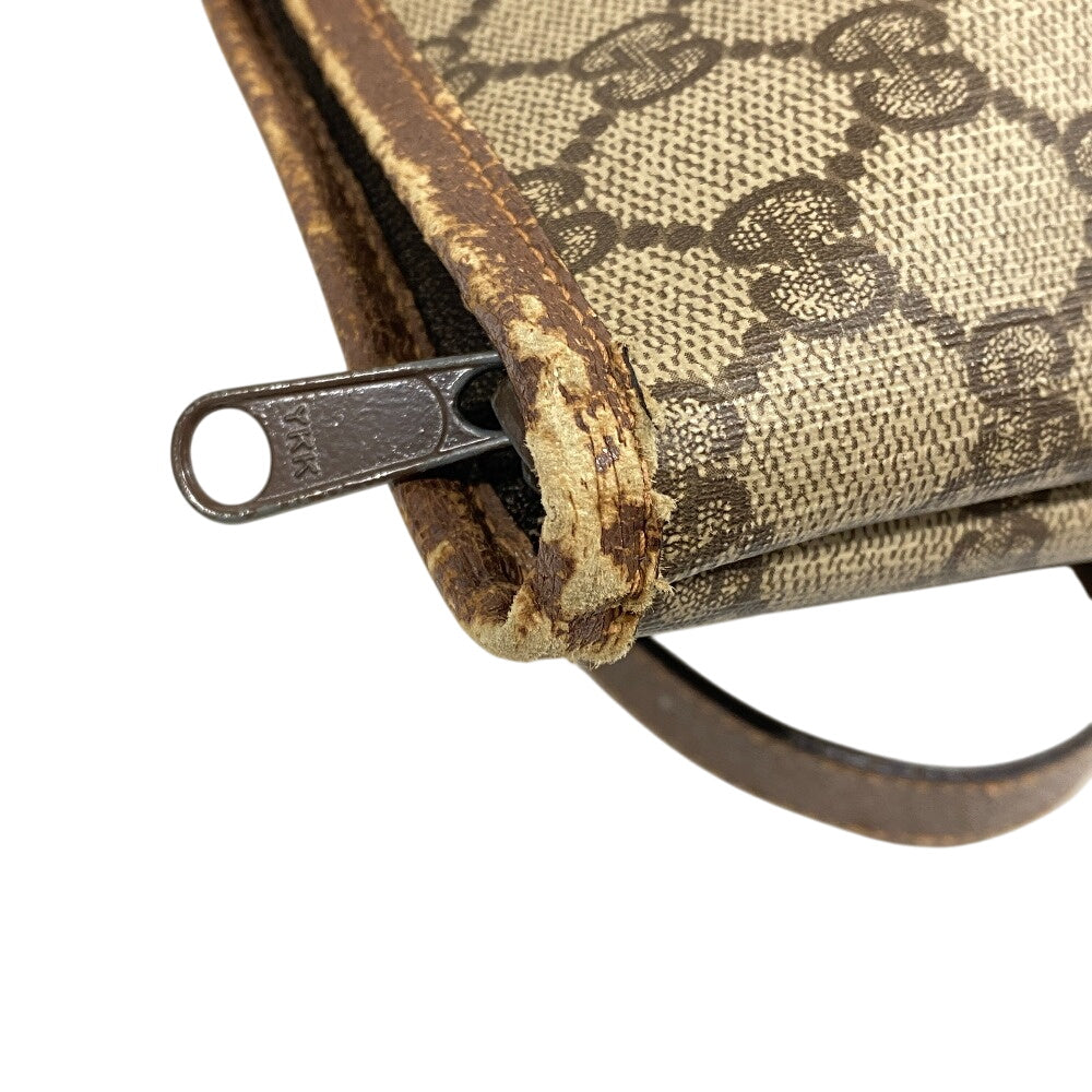 GUCCI Tote Bag 156 02 110 PVC coated canvas Brown 1 GG Supreme mens(Unisex) Used