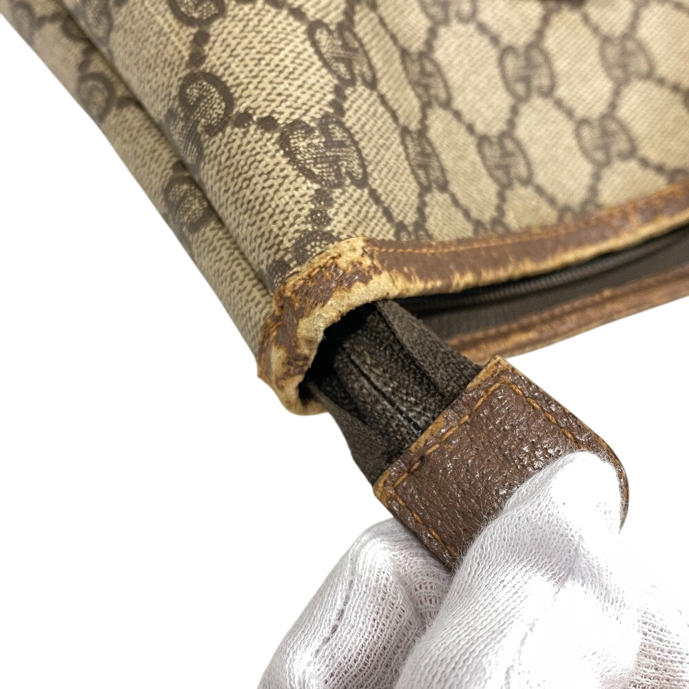 GUCCI Tote Bag 156 02 110 PVC coated canvas Brown 1 GG Supreme mens(Unisex) Used