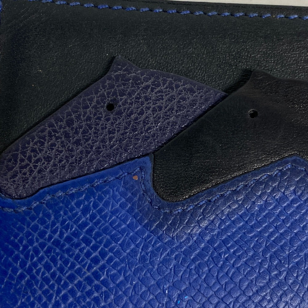 HERMES Card Case Epsom black Made in 2018 Petite Horizontal mens Used