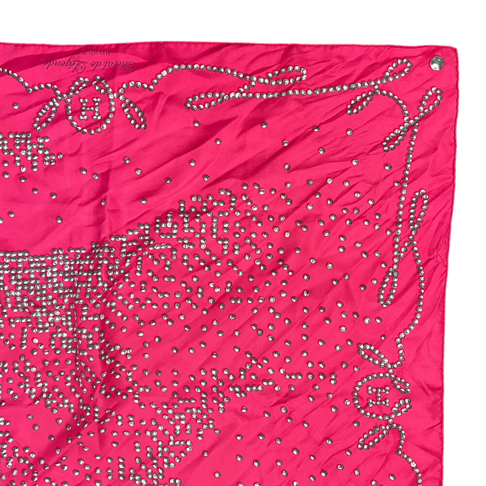 HERMES scarf silk pink Carre90 Cheval de Legende: Legendary Horse Women Used