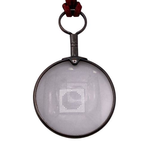 HERMES Necklace Silver925 , Leather Red Loupe Women Used