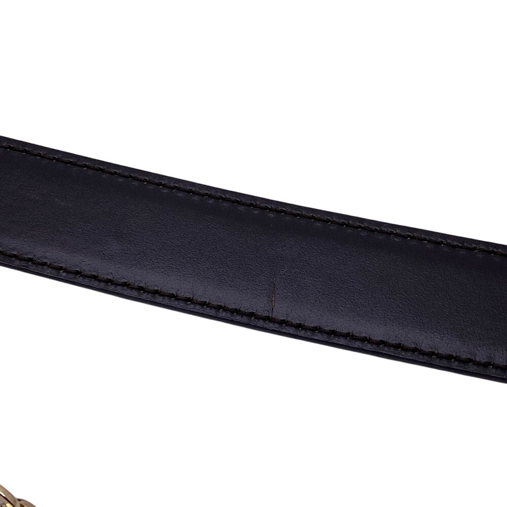 GUCCI belt 150696 Patent leather Bordeaux Chain charm Women 80/32 Used