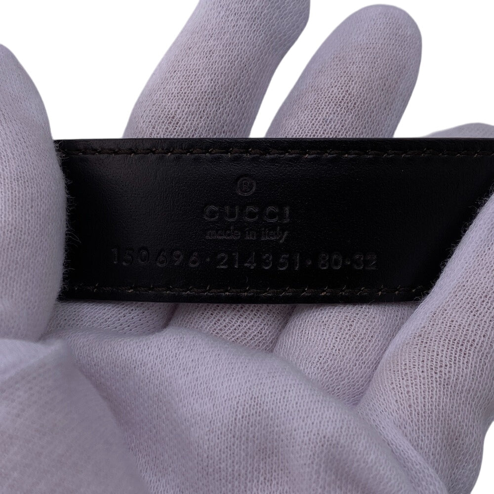 GUCCI belt 150696 Patent leather Bordeaux Chain charm Women 80/32 Used