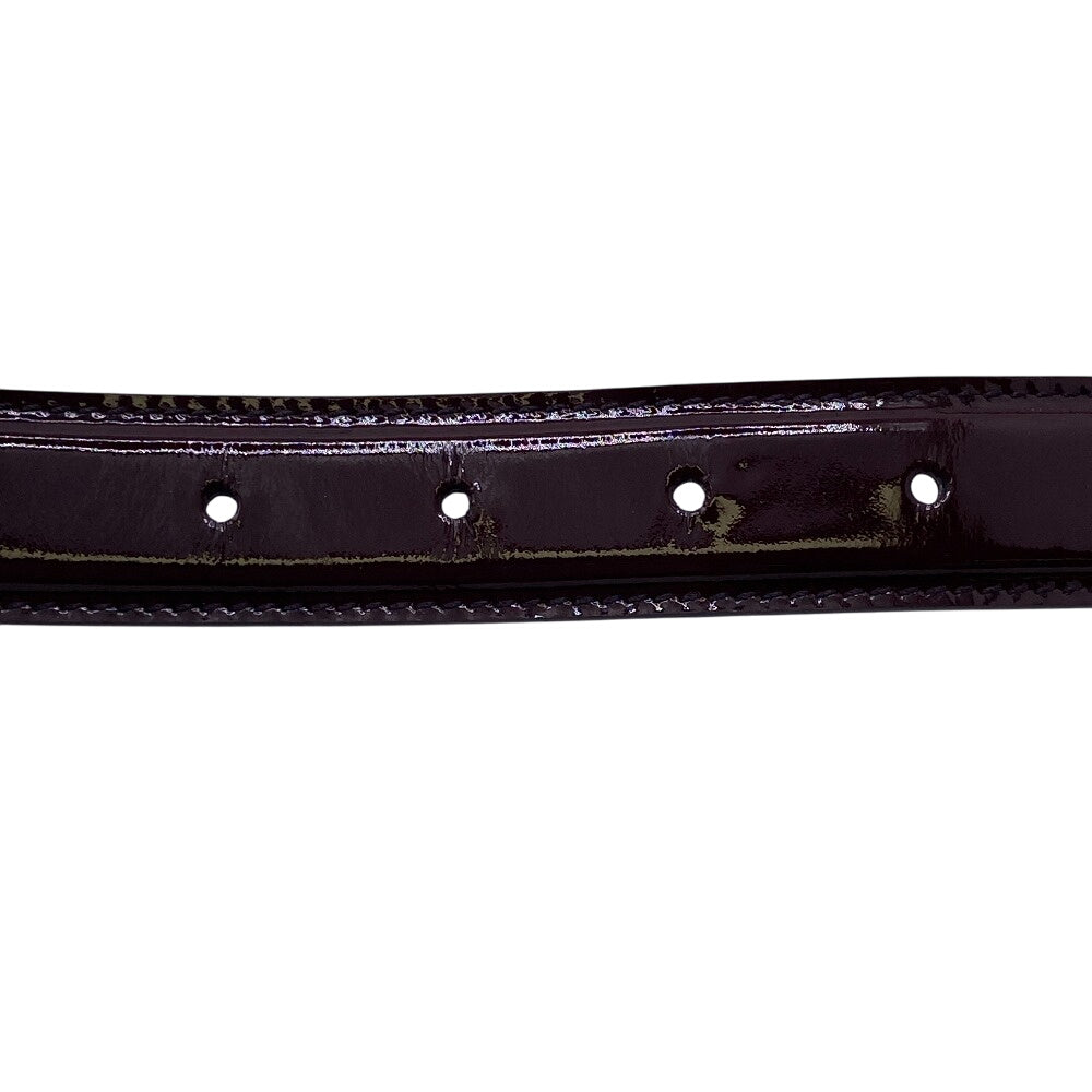 GUCCI belt 150696 Patent leather Bordeaux Chain charm Women 80/32 Used