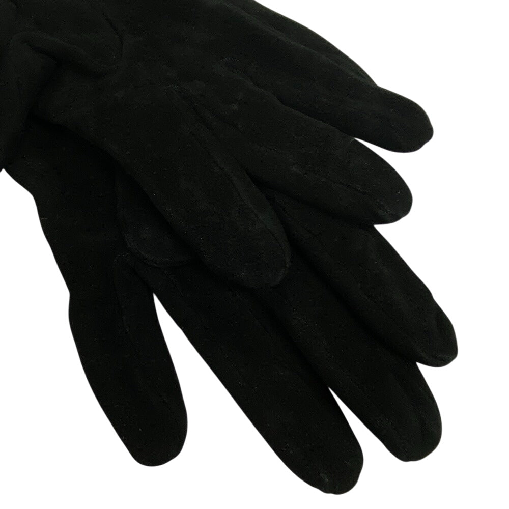 HERMES gloves Suede black Bolide Jige 8