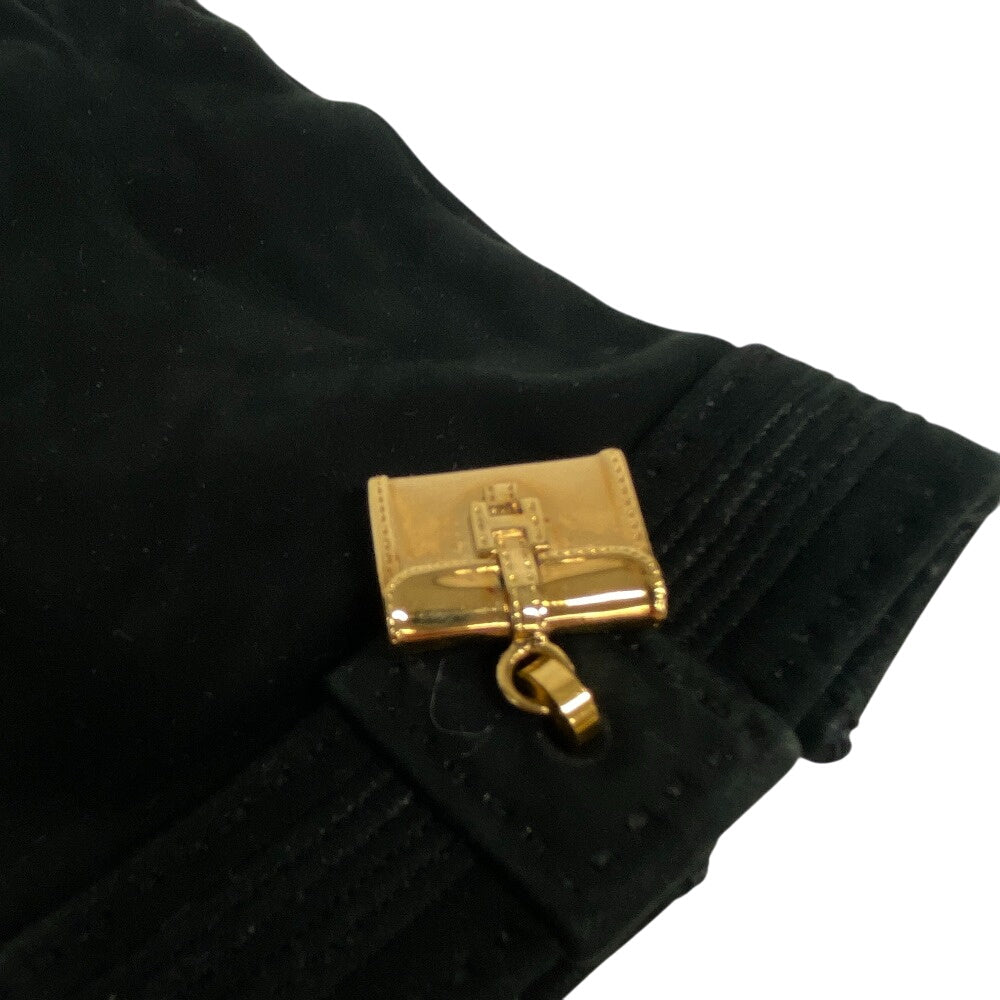 HERMES gloves Suede black Bolide Jige 8