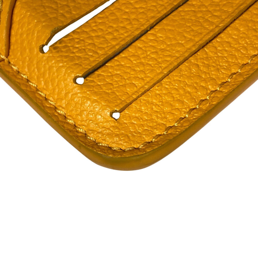 LOUIS VUITTON Coin case M11412 Monogram Ann Platt yellow Card Case Monogram Ann Platt Porte Cartes Romy(Unisex) Used