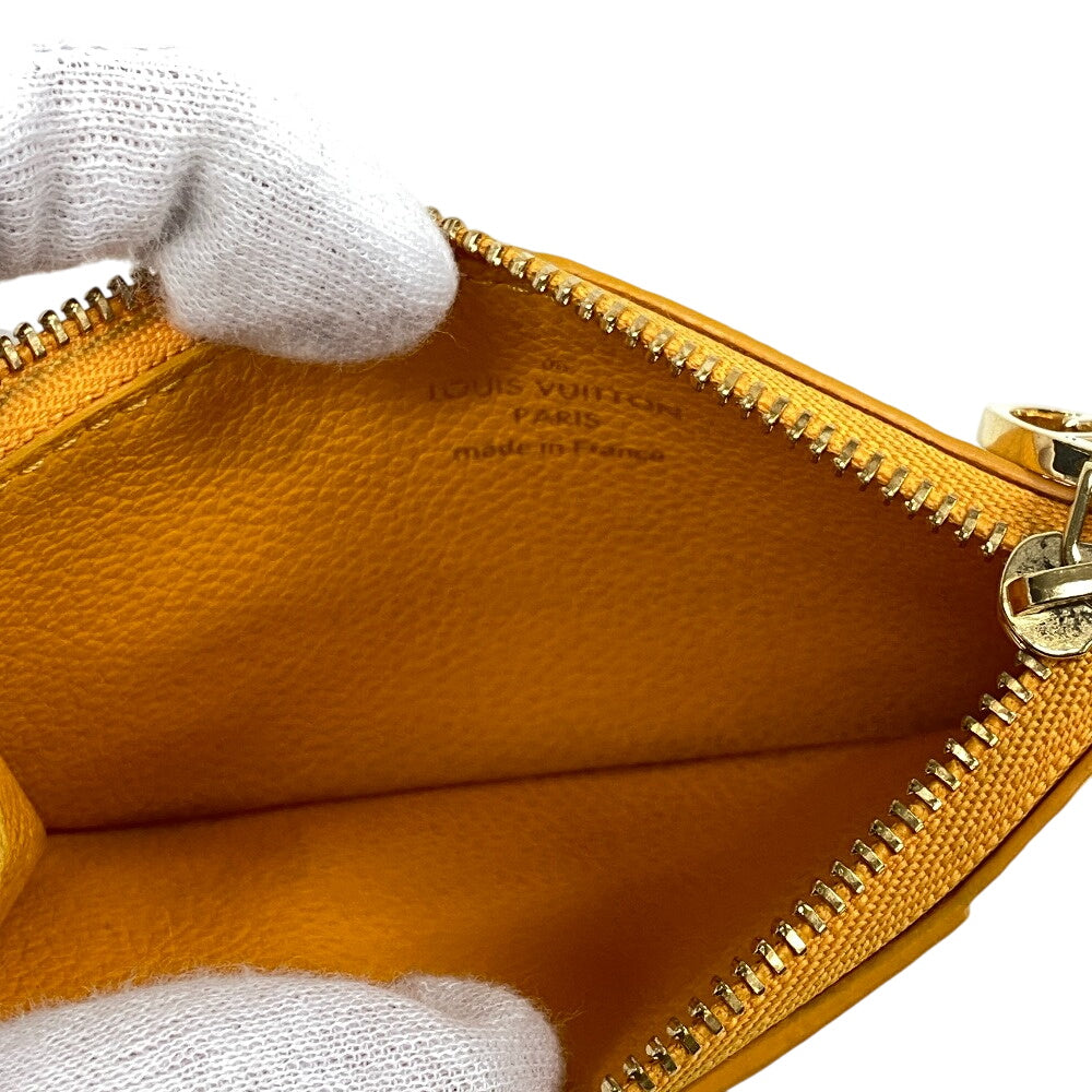 LOUIS VUITTON Coin case M11412 Monogram Ann Platt yellow Card Case Monogram Ann Platt Porte Cartes Romy(Unisex) Used