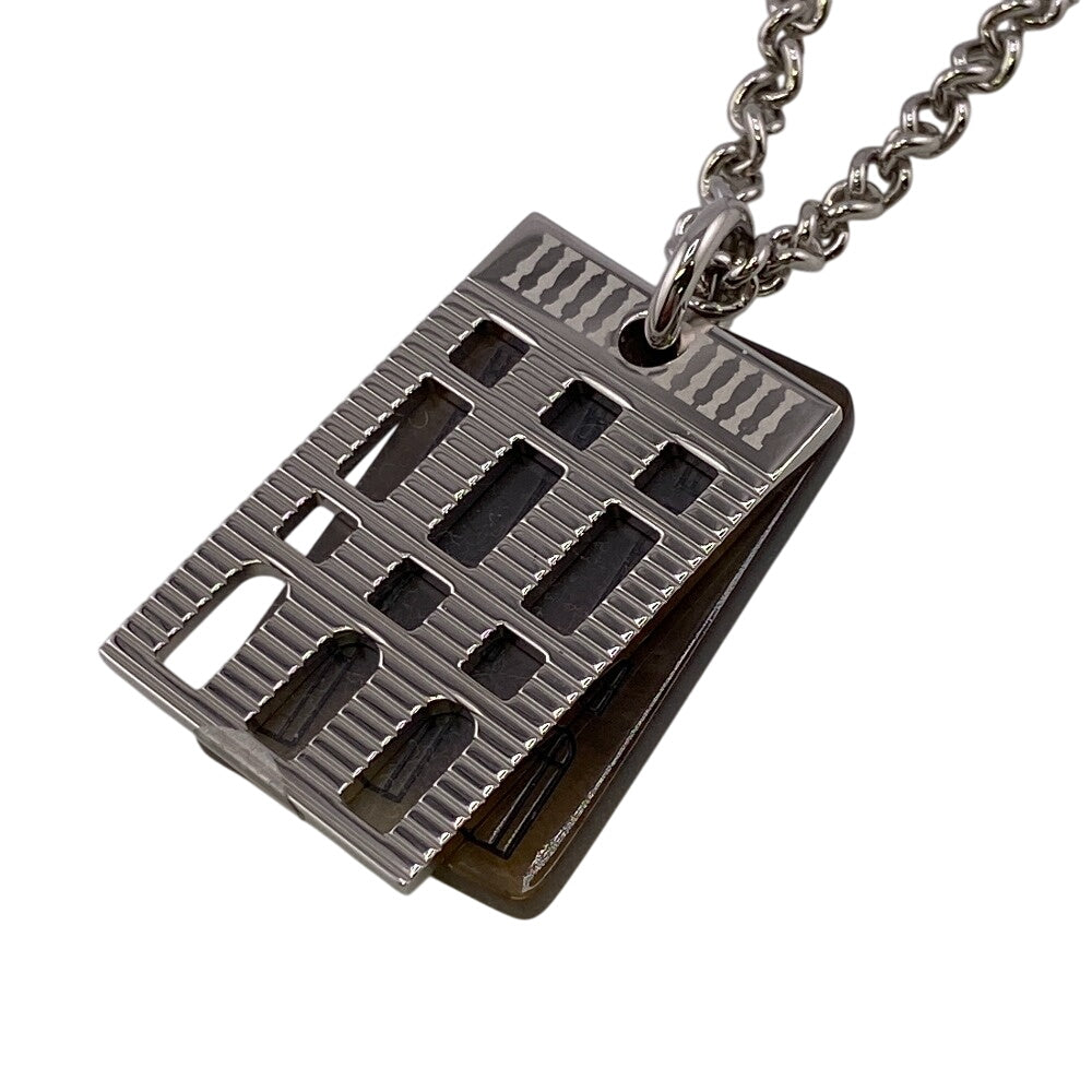HERMES Necklace Buffalo Horn, Metal Silver Van Quatre Faubourg mens(Unisex) Used