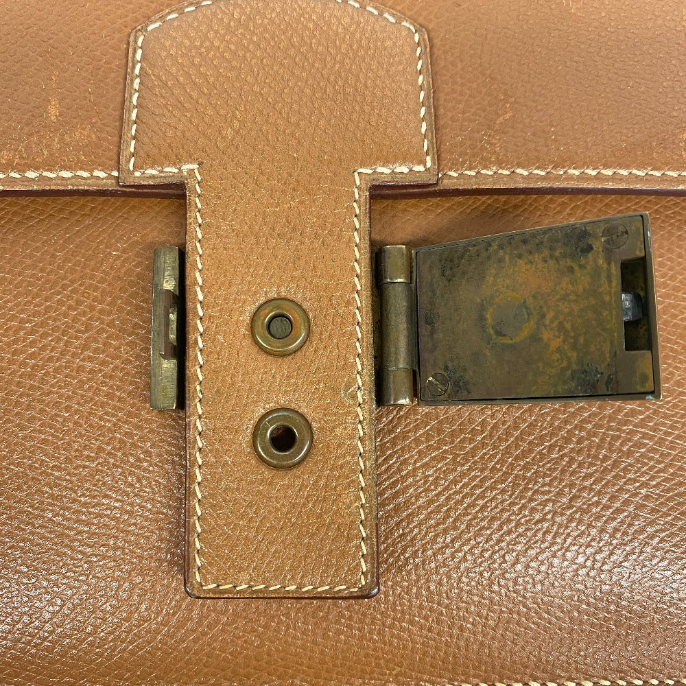 HERMES Shoulder Bag leather beige Sac Adepesh DPLG mens Used