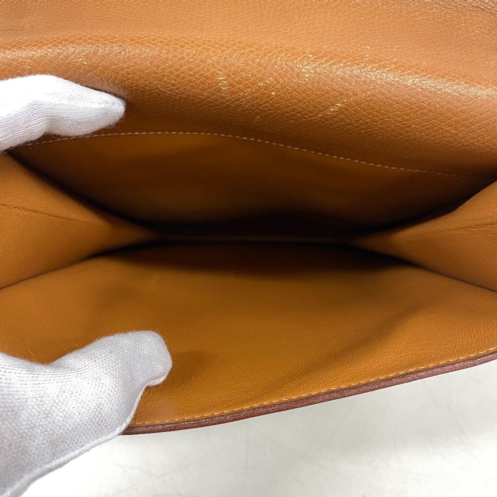HERMES Shoulder Bag leather beige Sac Adepesh DPLG mens Used
