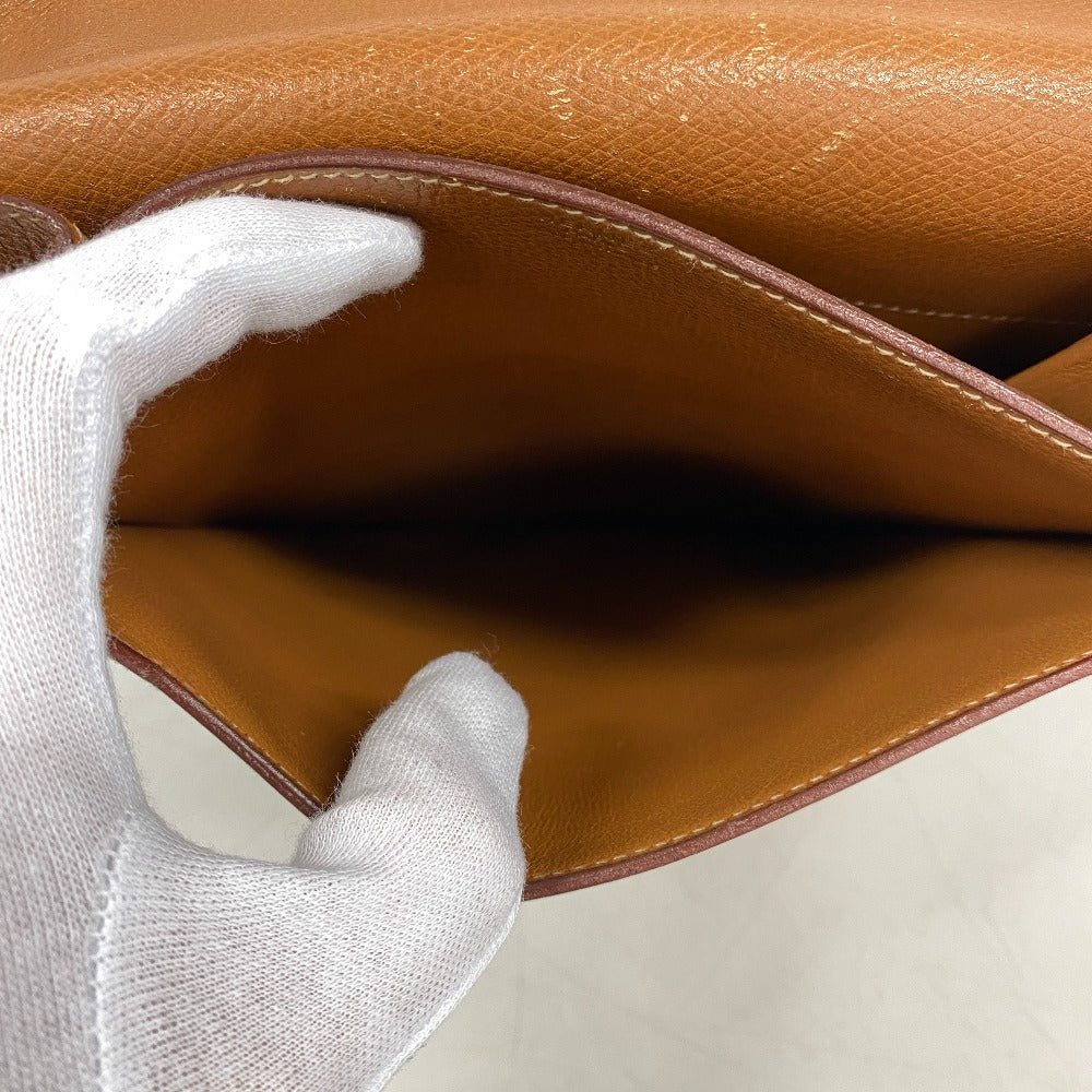 HERMES Shoulder Bag leather beige Sac Adepesh DPLG mens Used