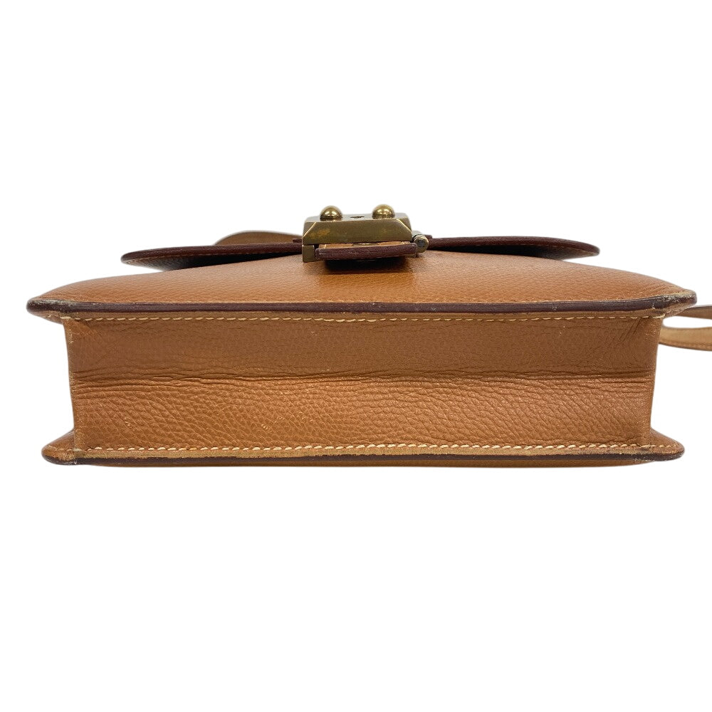 HERMES Shoulder Bag leather beige Sac Adepesh DPLG mens Used