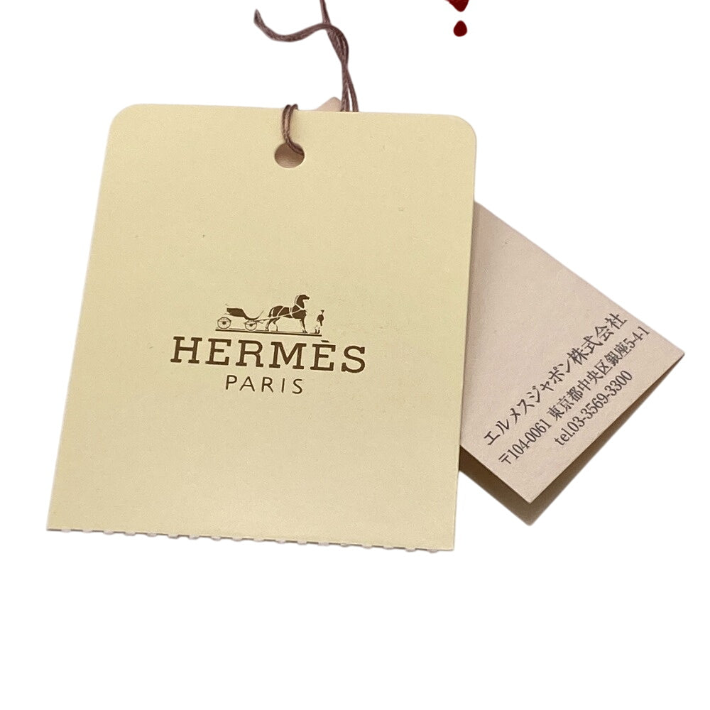 HERMES hair accessory silk Orange hair band Women Used