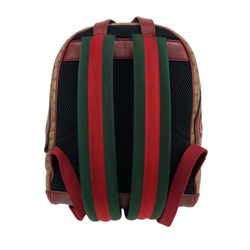 GUCCI Backpack 647816 PVC, Leather beige Mini GG Supreme Women Used