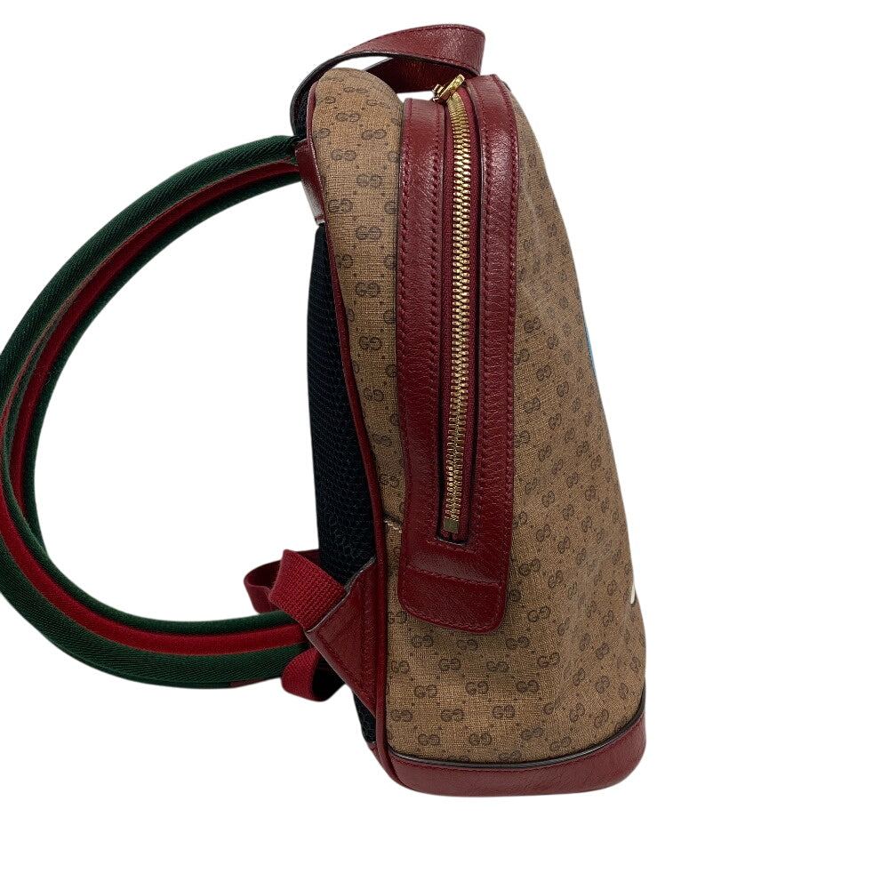 GUCCI Backpack 647816 PVC, Leather beige Mini GG Supreme Women Used