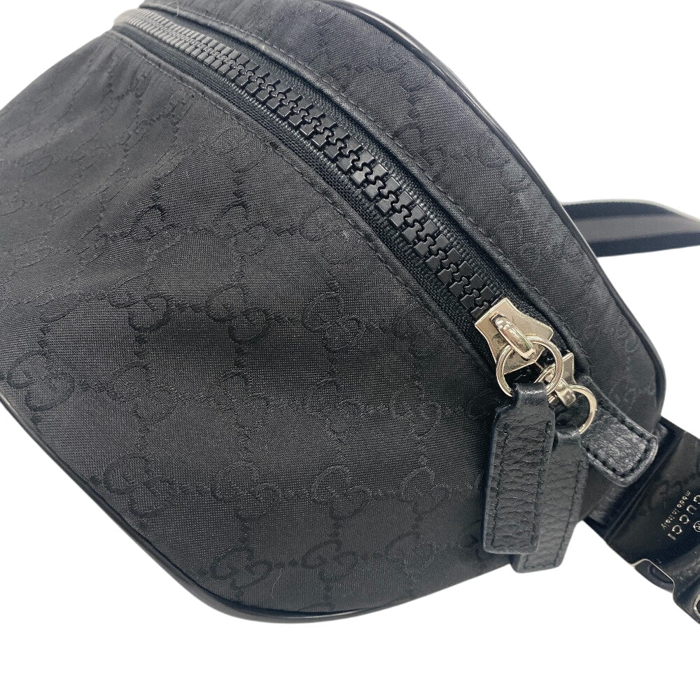 GUCCI Sling bag Nylon, Leather black GG nylon unisex(Unisex) Used