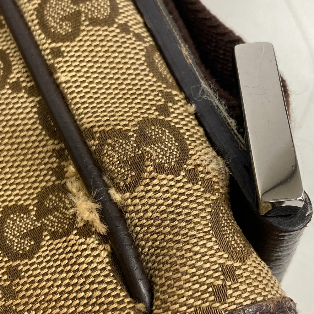 GUCCI Shoulder Bag GG canvas, leather Brown GG canvas Messenger unisex(Unisex) Used