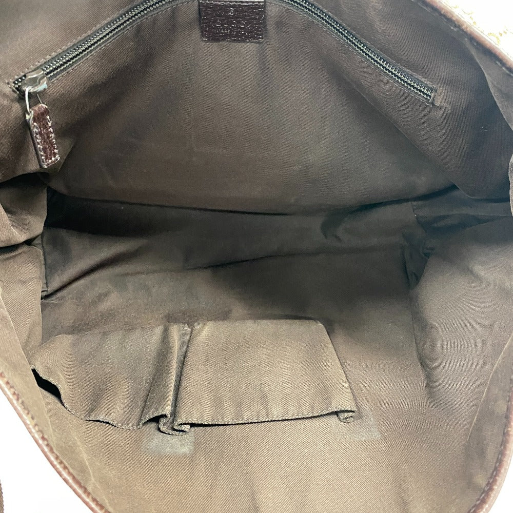 GUCCI Shoulder Bag GG canvas, leather Brown GG canvas Messenger unisex(Unisex) Used