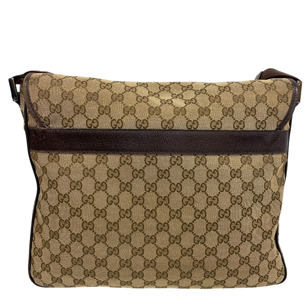 GUCCI Shoulder Bag GG canvas, leather Brown GG canvas Messenger unisex(Unisex) Used