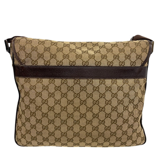 GUCCI Shoulder Bag GG canvas, leather Brown GG canvas Messenger unisex(Unisex) Used