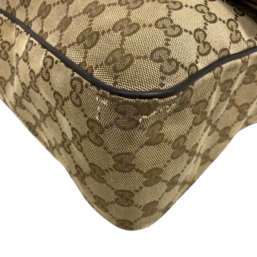 GUCCI Shoulder Bag GG canvas, leather Brown GG canvas Messenger unisex(Unisex) Used