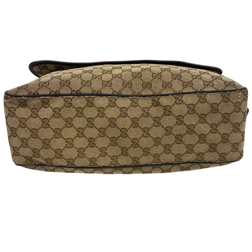 GUCCI Shoulder Bag GG canvas, leather Brown GG canvas Messenger unisex(Unisex) Used