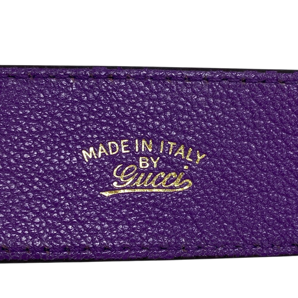 GUCCI Handbag 739076 leather purple GG Marmont Aphrodite Small Women Used