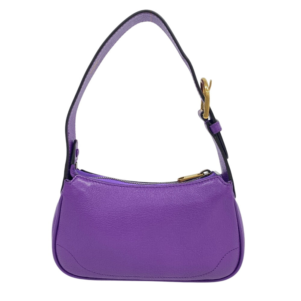 GUCCI Handbag 739076 leather purple GG Marmont Aphrodite Small Women Used
