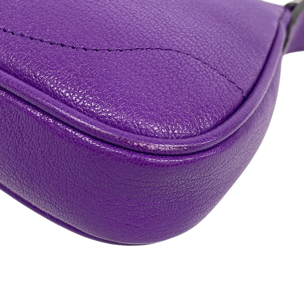 GUCCI Handbag 739076 leather purple GG Marmont Aphrodite Small Women Used