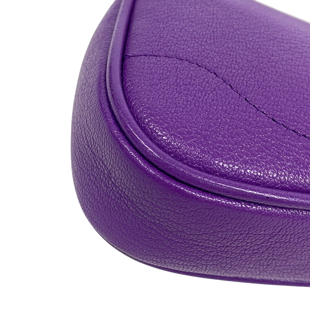 GUCCI Handbag 739076 leather purple GG Marmont Aphrodite Small Women Used