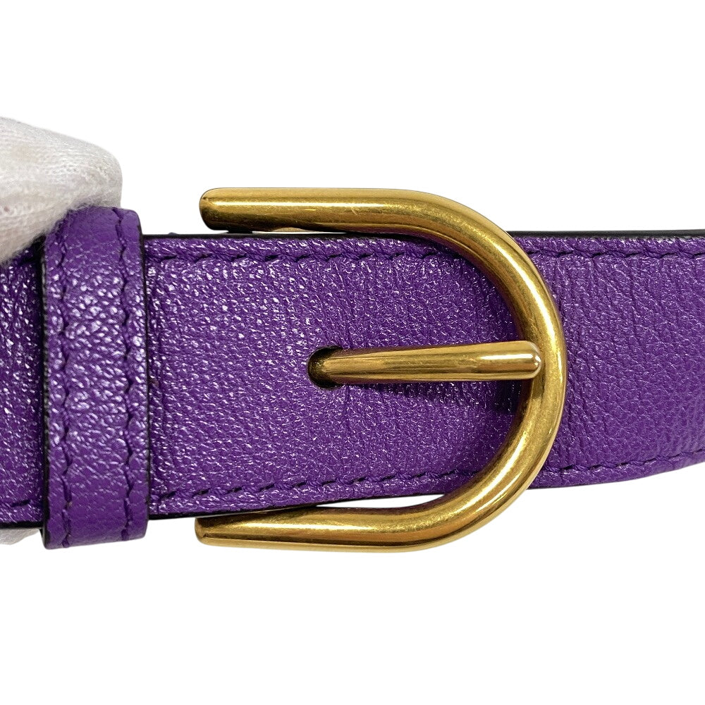 GUCCI Handbag 739076 leather purple GG Marmont Aphrodite Small Women Used