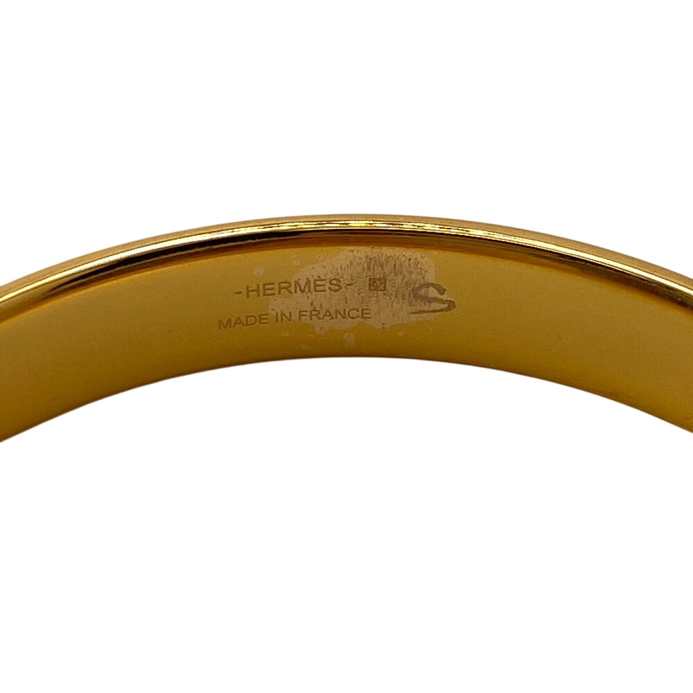 HERMES Bangle leather gold Olympe Women Used