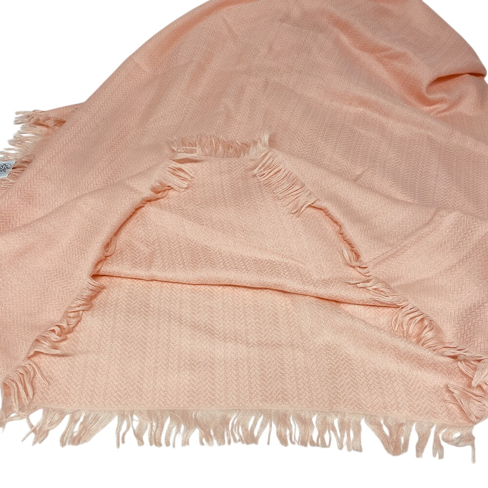 HERMES Stall Cashmere, Silk pink Bookplate New Libris Women Used