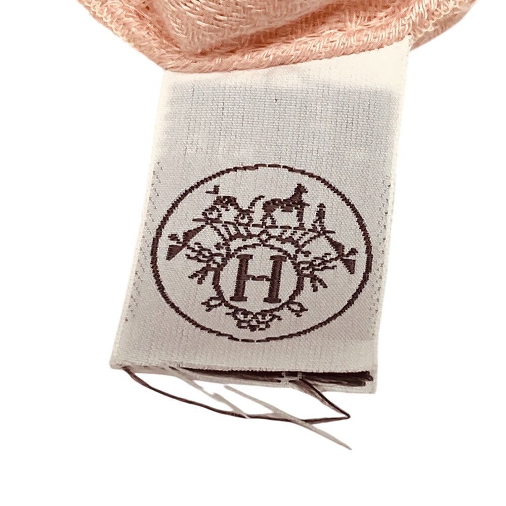 HERMES Stall Cashmere, Silk pink Bookplate New Libris Women Used