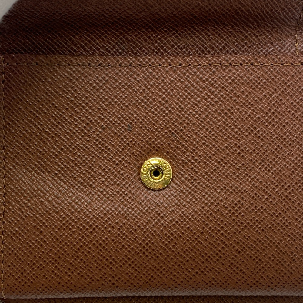 LOUIS VUITTON Bifold Wallet M62288 leather Brown Compact wallet Monogram Portefeuille Marco NM mens Used