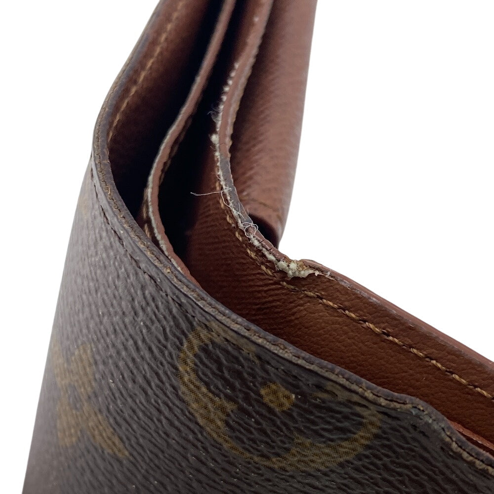 LOUIS VUITTON Bifold Wallet M62288 leather Brown Compact wallet Monogram Portefeuille Marco NM mens Used