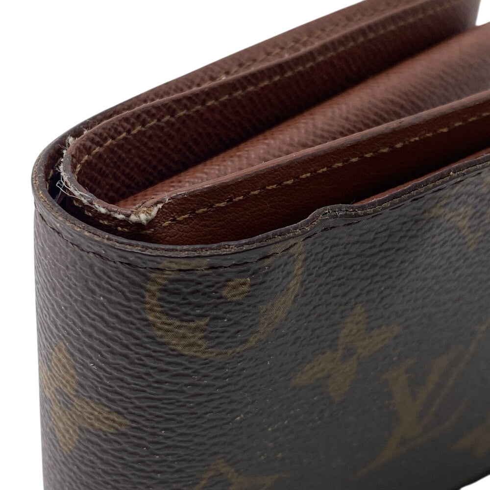 LOUIS VUITTON Bifold Wallet M62288 leather Brown Compact wallet Monogram Portefeuille Marco NM mens Used