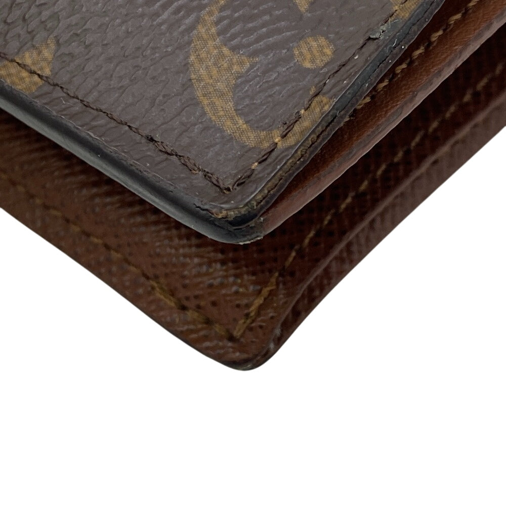 LOUIS VUITTON Bifold Wallet M62288 leather Brown Compact wallet Monogram Portefeuille Marco NM mens Used