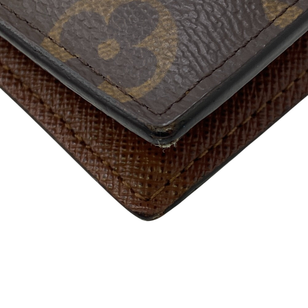 LOUIS VUITTON Bifold Wallet M62288 leather Brown Compact wallet Monogram Portefeuille Marco NM mens Used