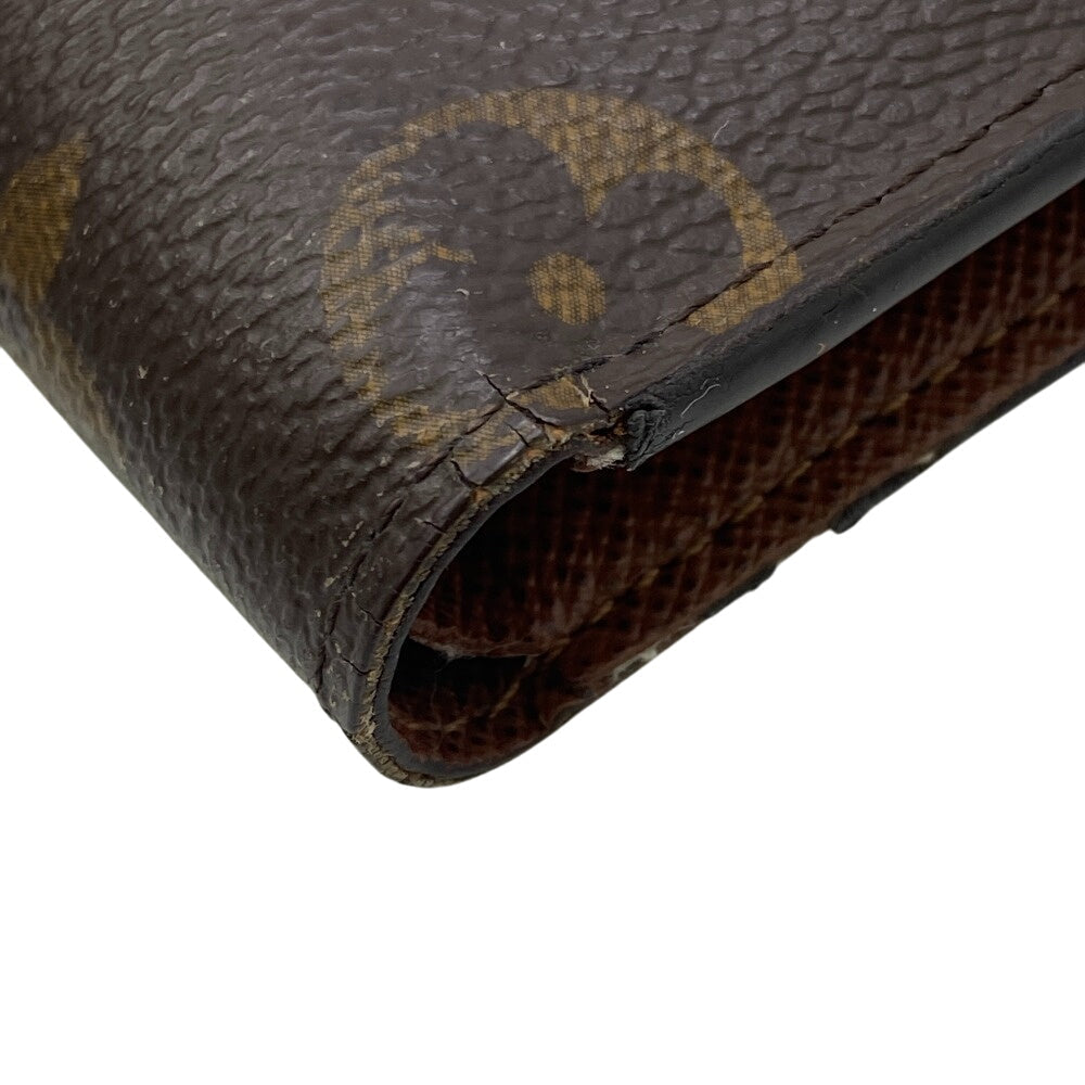 LOUIS VUITTON Bifold Wallet M62288 leather Brown Compact wallet Monogram Portefeuille Marco NM mens Used