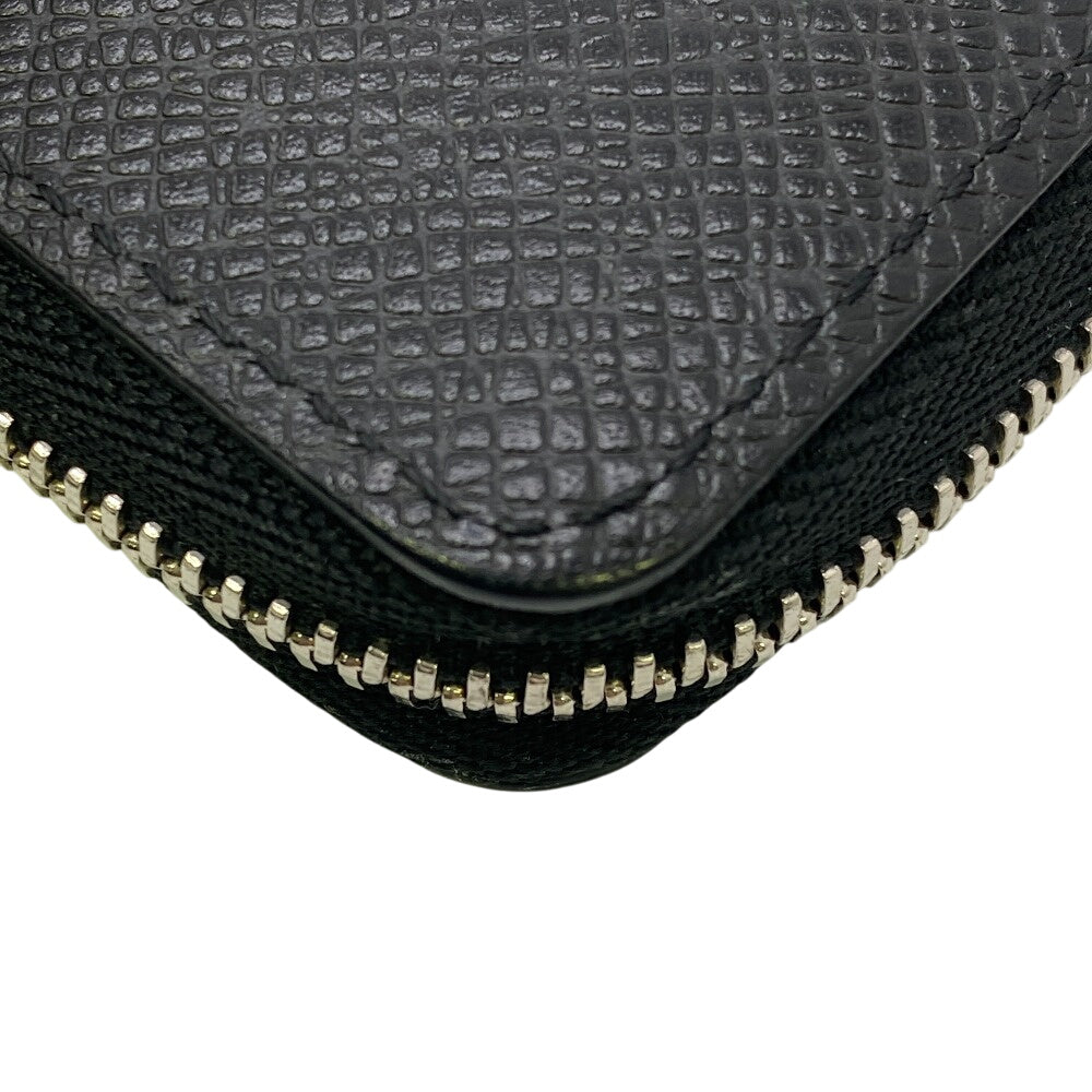 LOUIS VUITTON Coin case M30511 Noir Taiga Zip around purse mens Used