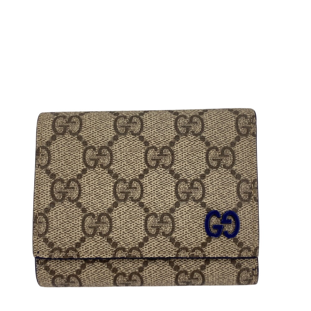 GUCCI Tri-fold wallet 769225 PVC, Leather beige GG Supreme GG Details(Unisex) Used